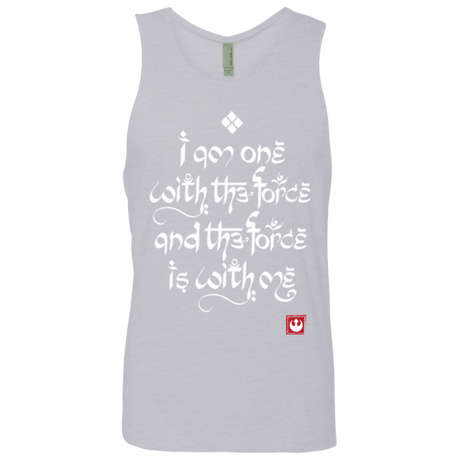 T-Shirts Heather Grey / Small Force Mantra White Men's Premium Tank Top
