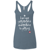 T-Shirts Indigo / X-Small Force Mantra White Women's Triblend Racerback Tank