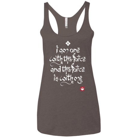 T-Shirts Macchiato / X-Small Force Mantra White Women's Triblend Racerback Tank