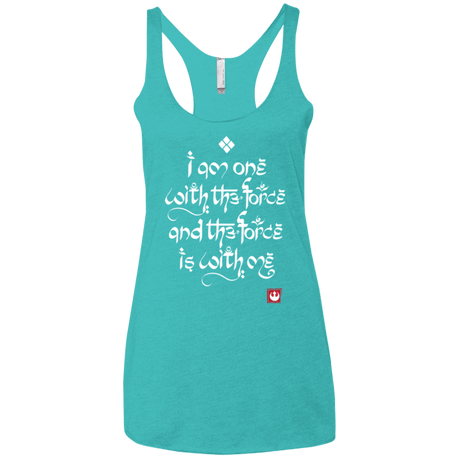 T-Shirts Tahiti Blue / X-Small Force Mantra White Women's Triblend Racerback Tank