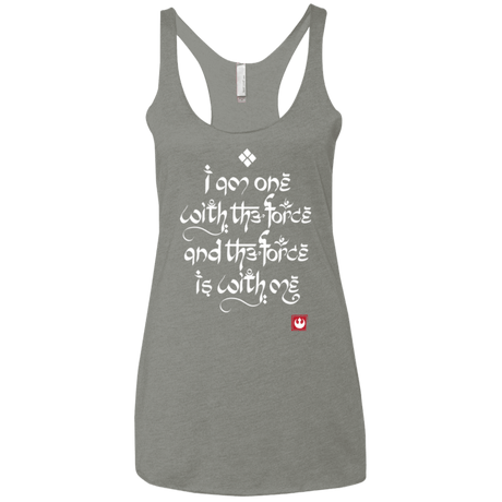 T-Shirts Venetian Grey / X-Small Force Mantra White Women's Triblend Racerback Tank