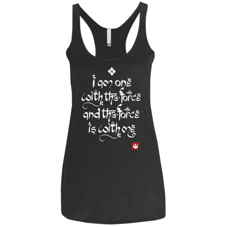T-Shirts Vintage Black / X-Small Force Mantra White Women's Triblend Racerback Tank