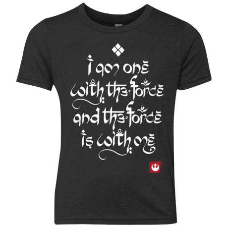 T-Shirts Vintage Black / YXS Force Mantra White Youth Triblend T-Shirt