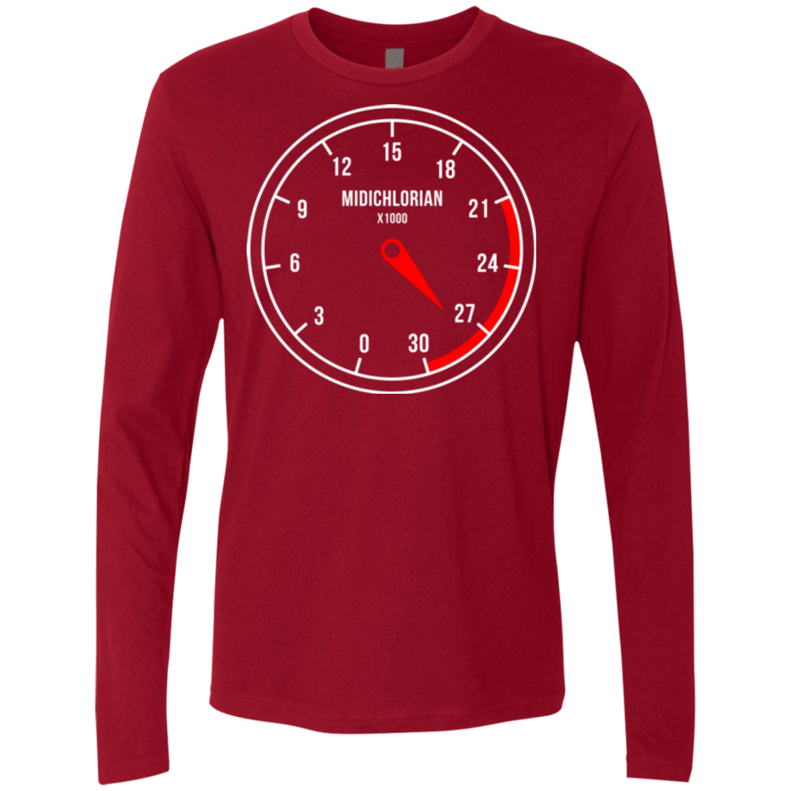 T-Shirts Cardinal / Small Force Meter Men's Premium Long Sleeve