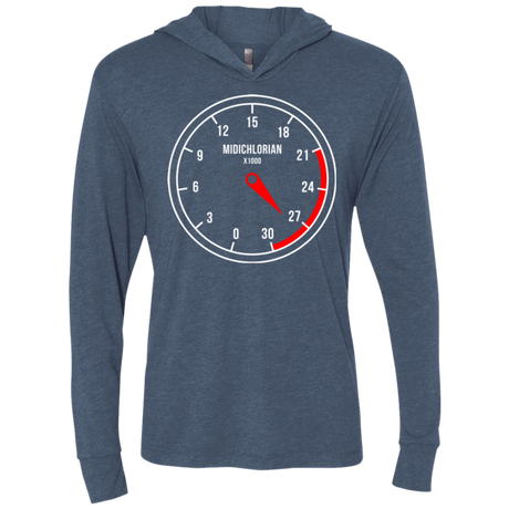 T-Shirts Indigo / X-Small Force Meter Triblend Long Sleeve Hoodie Tee