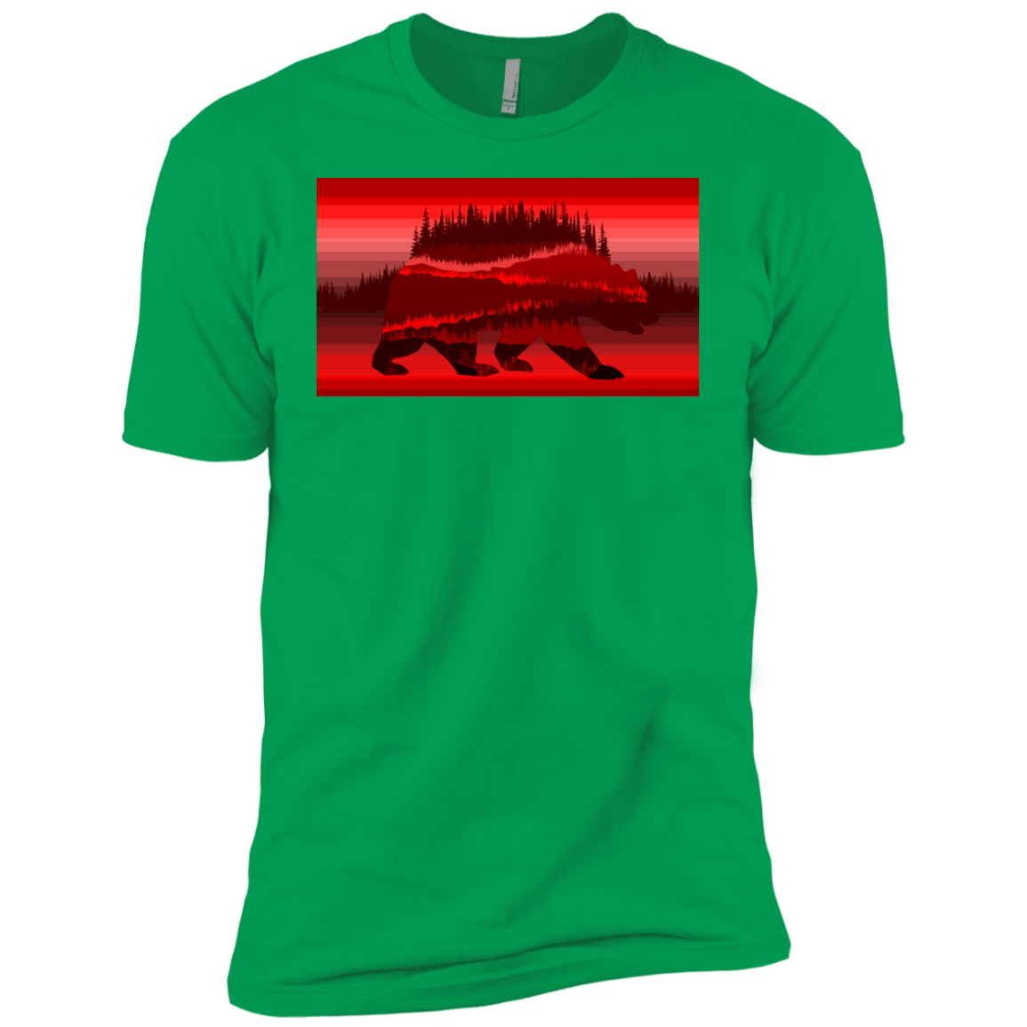 T-Shirts Kelly Green / YXS Forest Bear Boys Premium T-Shirt
