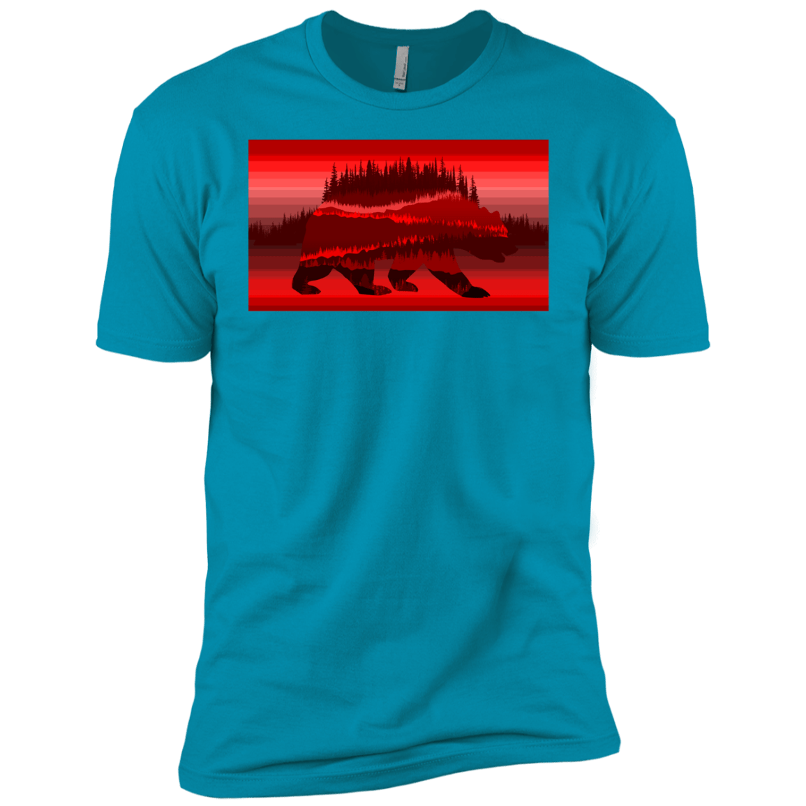 T-Shirts Turquoise / YXS Forest Bear Boys Premium T-Shirt