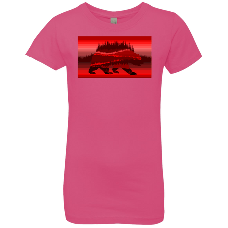 T-Shirts Hot Pink / YXS Forest Bear Girls Premium T-Shirt