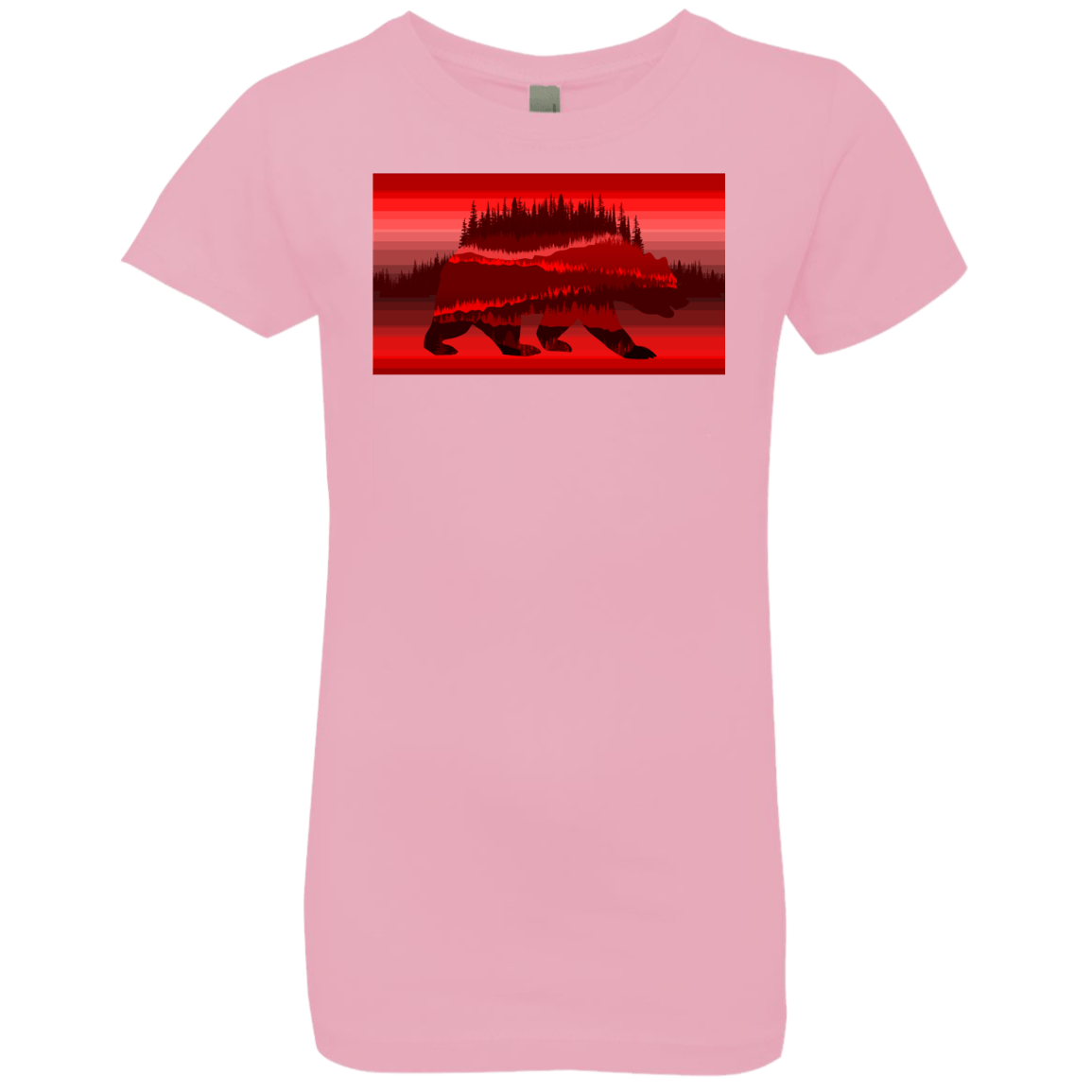 T-Shirts Light Pink / YXS Forest Bear Girls Premium T-Shirt