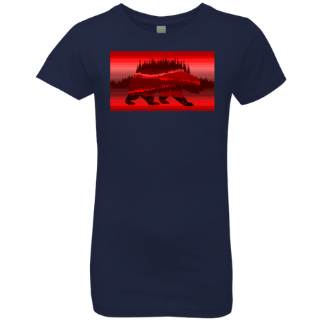 T-Shirts Midnight Navy / YXS Forest Bear Girls Premium T-Shirt