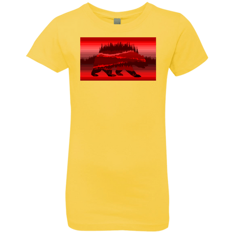 T-Shirts Vibrant Yellow / YXS Forest Bear Girls Premium T-Shirt