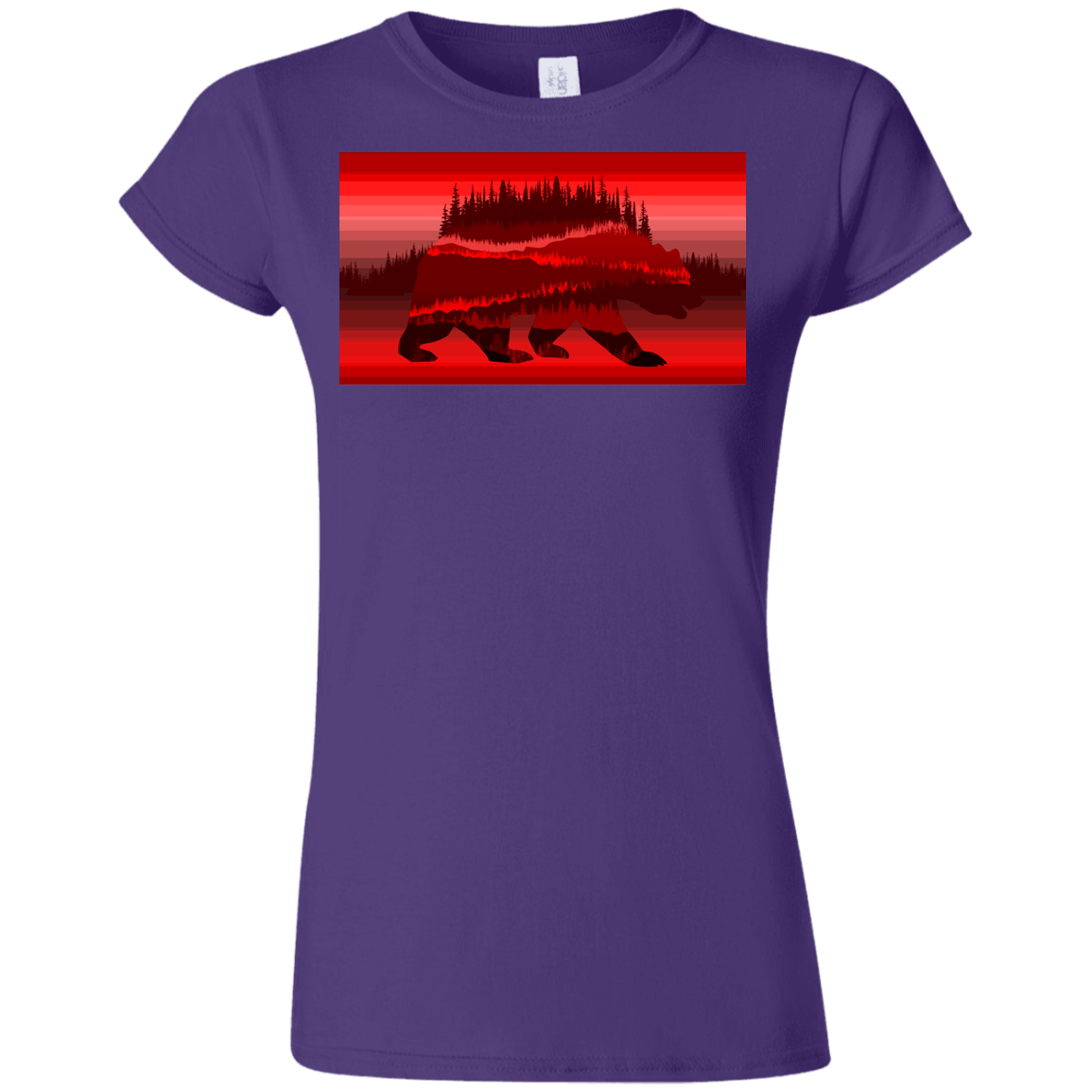 T-Shirts Purple / S Forest Bear Junior Slimmer-Fit T-Shirt