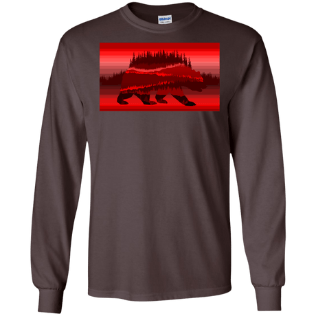 T-Shirts Dark Chocolate / S Forest Bear Men's Long Sleeve T-Shirt