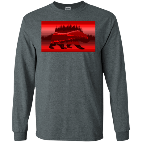 T-Shirts Dark Heather / S Forest Bear Men's Long Sleeve T-Shirt