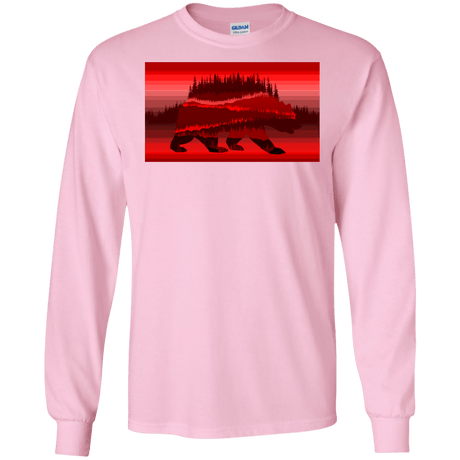 T-Shirts Light Pink / S Forest Bear Men's Long Sleeve T-Shirt