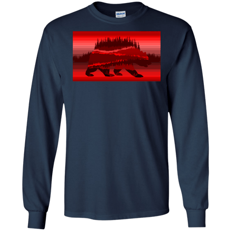 T-Shirts Navy / S Forest Bear Men's Long Sleeve T-Shirt