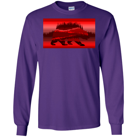 T-Shirts Purple / S Forest Bear Men's Long Sleeve T-Shirt
