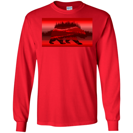 T-Shirts Red / S Forest Bear Men's Long Sleeve T-Shirt