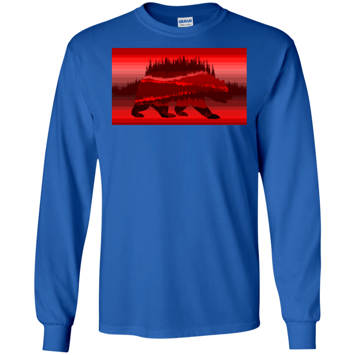 T-Shirts Royal / S Forest Bear Men's Long Sleeve T-Shirt