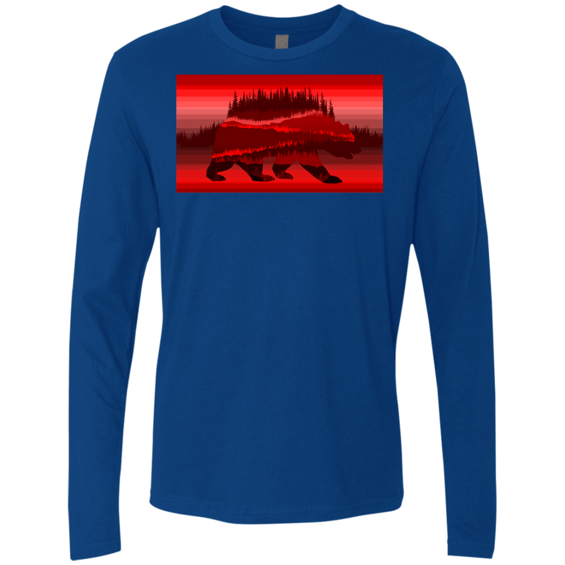 T-Shirts Royal / S Forest Bear Men's Premium Long Sleeve