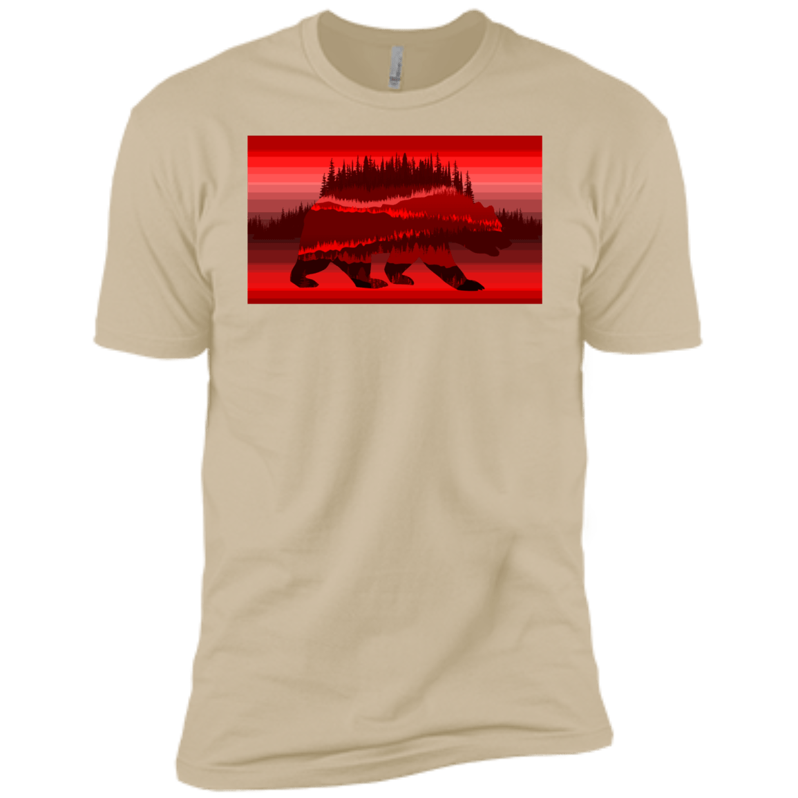T-Shirts Sand / X-Small Forest Bear Men's Premium T-Shirt