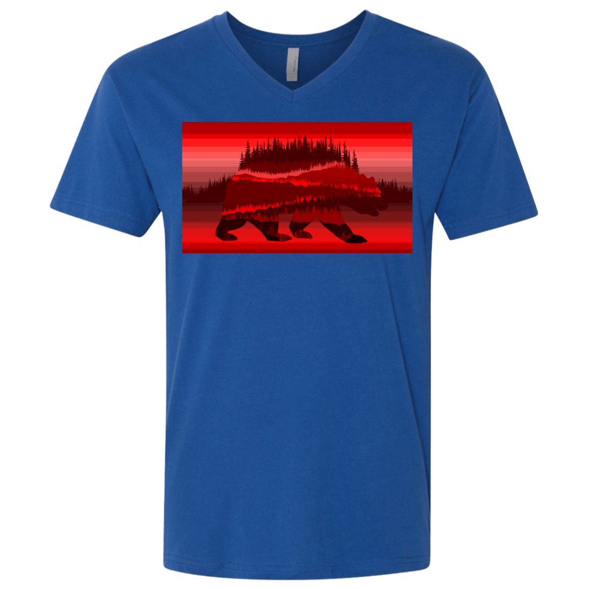 T-Shirts Royal / X-Small Forest Bear Men's Premium V-Neck