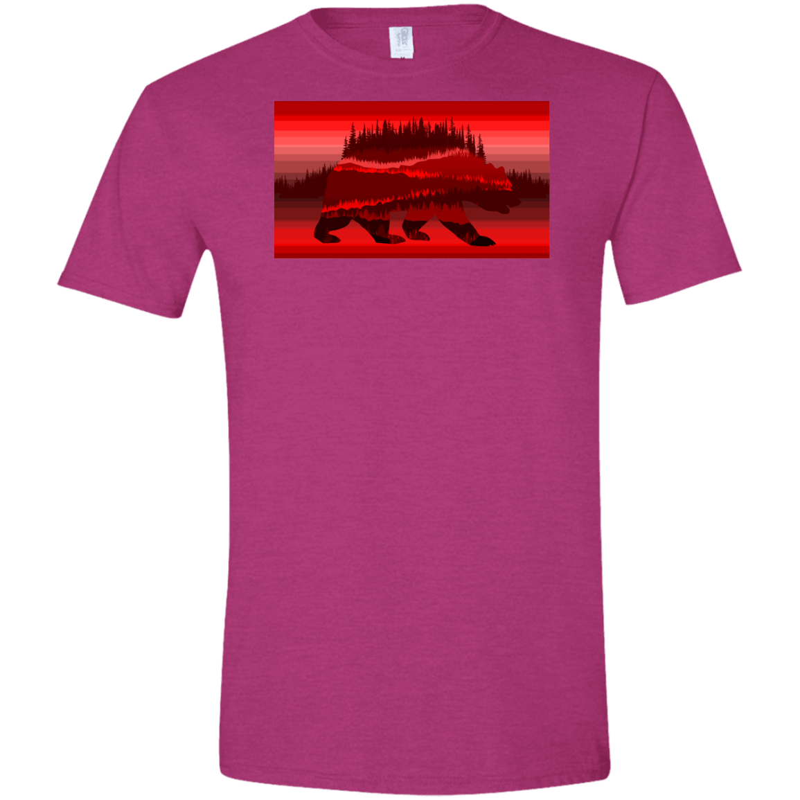 T-Shirts Antique Heliconia / S Forest Bear Men's Semi-Fitted Softstyle