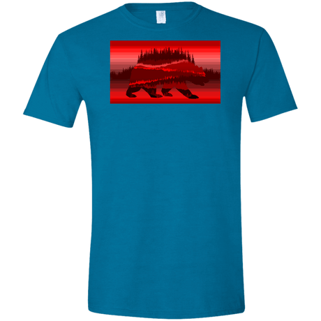 T-Shirts Antique Sapphire / S Forest Bear Men's Semi-Fitted Softstyle