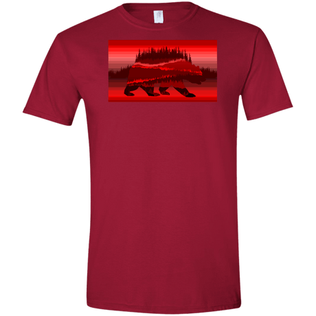 T-Shirts Cardinal Red / S Forest Bear Men's Semi-Fitted Softstyle