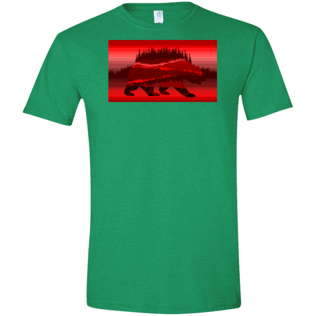 T-Shirts Heather Irish Green / S Forest Bear Men's Semi-Fitted Softstyle