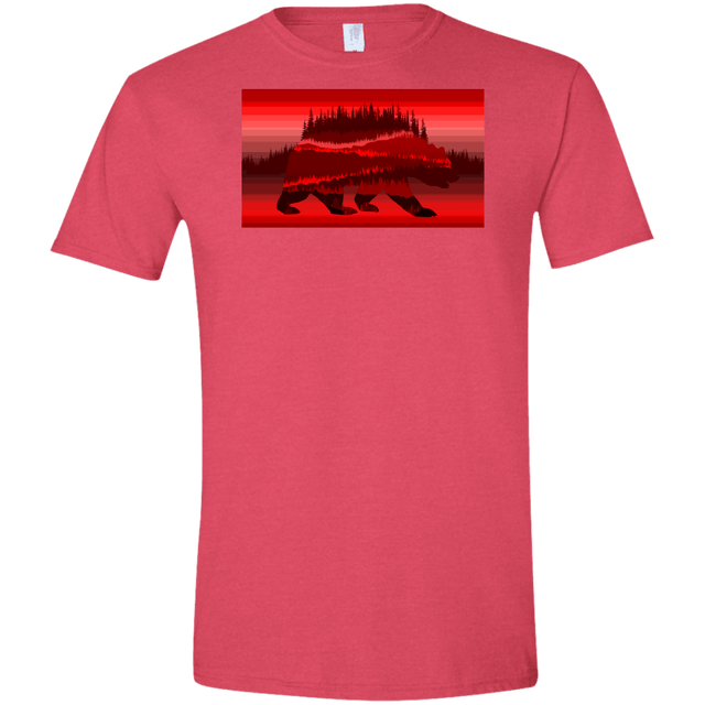 T-Shirts Heather Red / S Forest Bear Men's Semi-Fitted Softstyle
