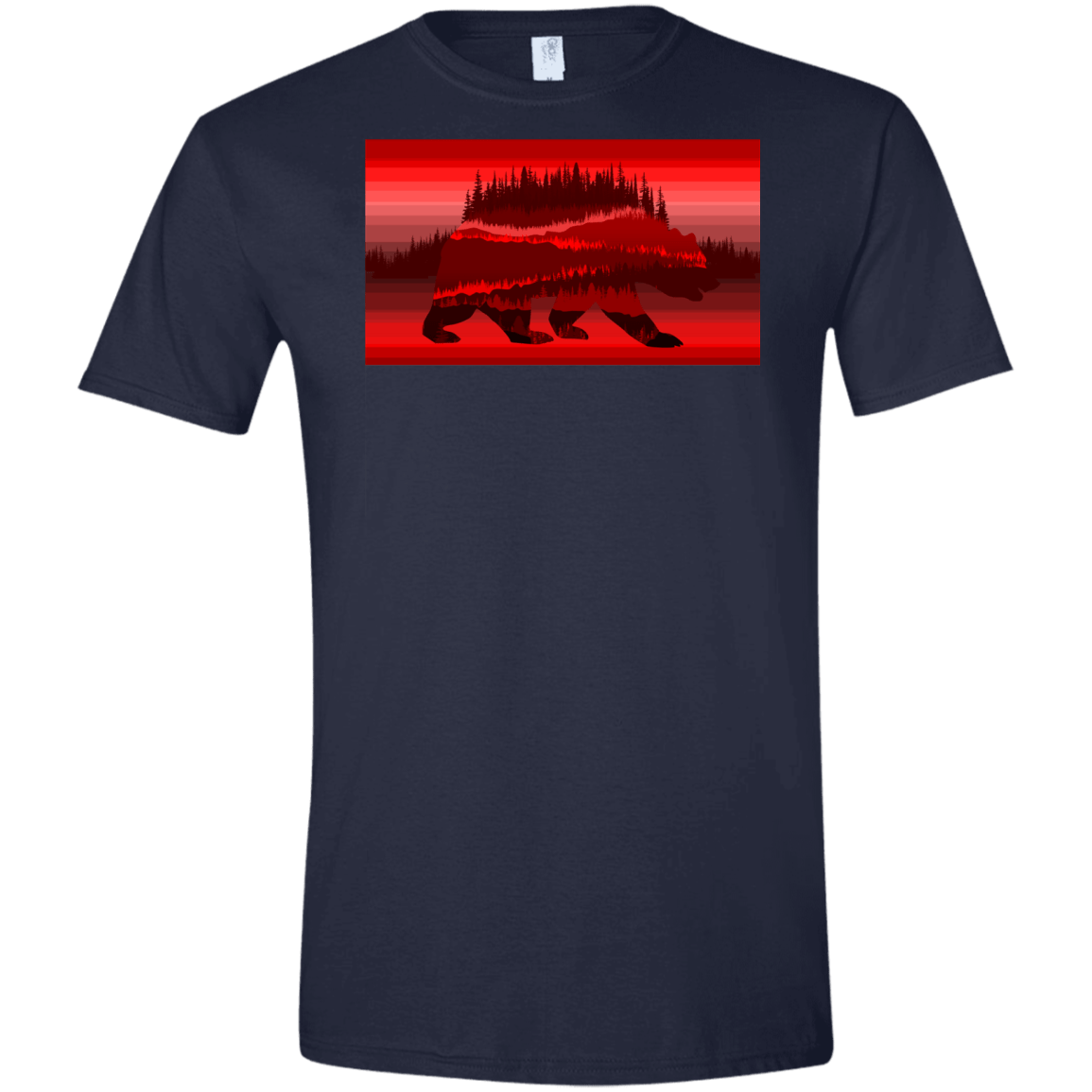T-Shirts Navy / X-Small Forest Bear Men's Semi-Fitted Softstyle
