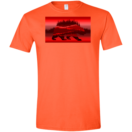 T-Shirts Orange / S Forest Bear Men's Semi-Fitted Softstyle
