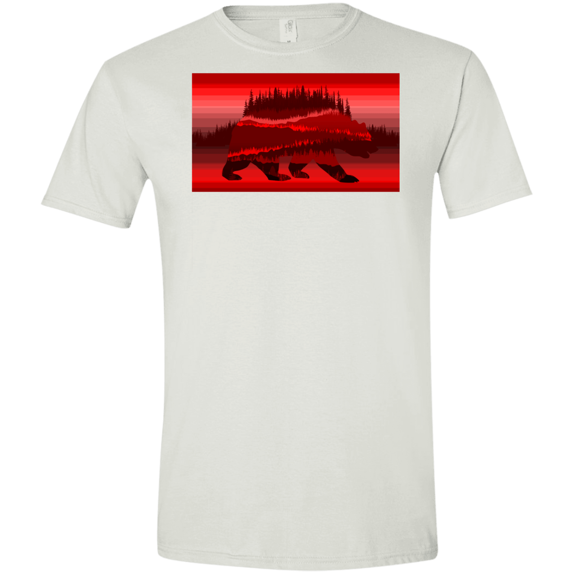 T-Shirts White / X-Small Forest Bear Men's Semi-Fitted Softstyle