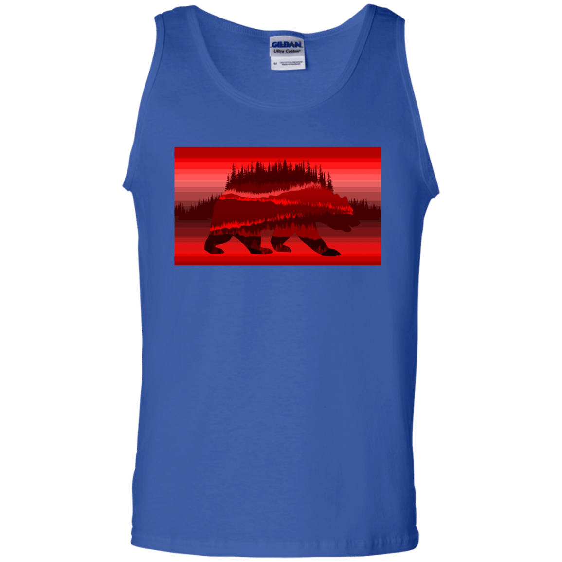 T-Shirts Royal / S Forest Bear Men's Tank Top