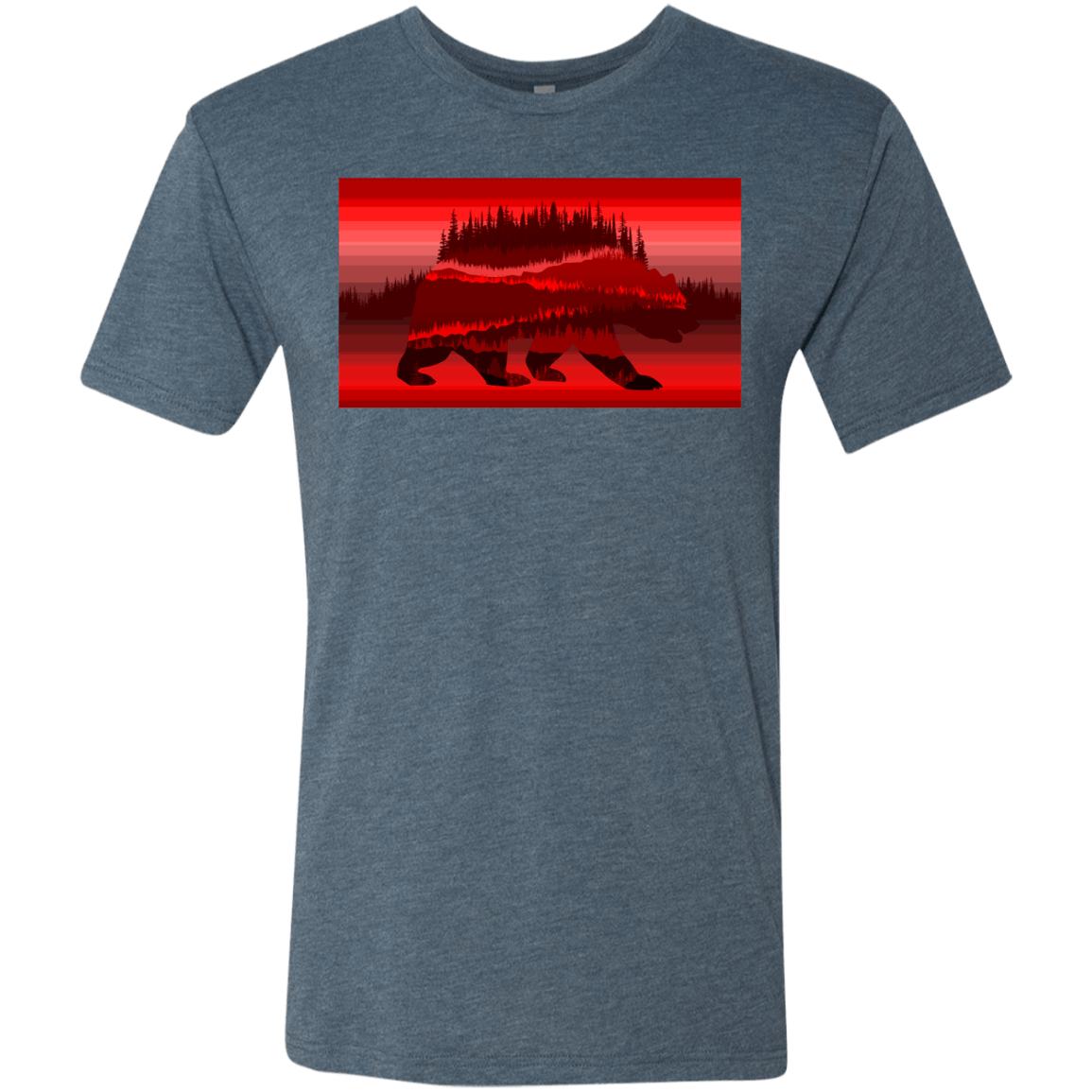 T-Shirts Indigo / S Forest Bear Men's Triblend T-Shirt