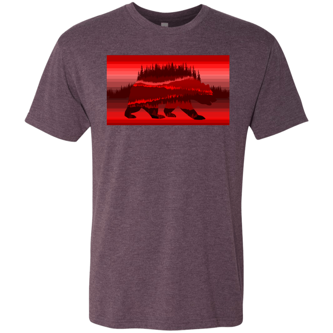T-Shirts Vintage Purple / S Forest Bear Men's Triblend T-Shirt