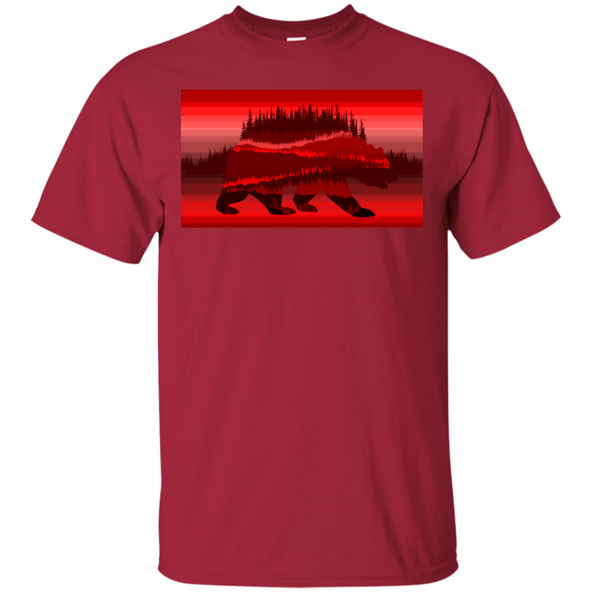T-Shirts Cardinal / S Forest Bear T-Shirt