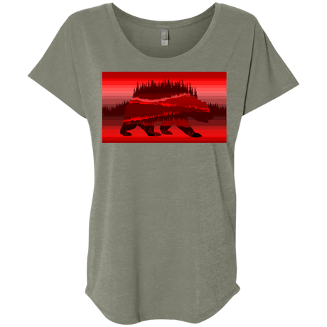 T-Shirts Venetian Grey / X-Small Forest Bear Triblend Dolman Sleeve