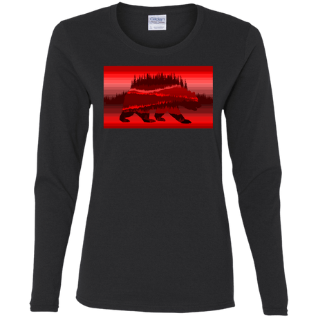 T-Shirts Black / S Forest Bear Women's Long Sleeve T-Shirt