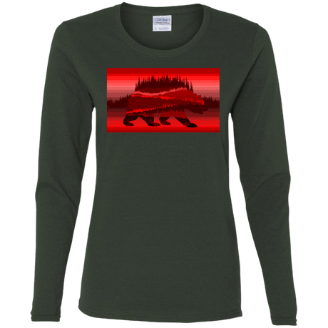 T-Shirts Forest / S Forest Bear Women's Long Sleeve T-Shirt