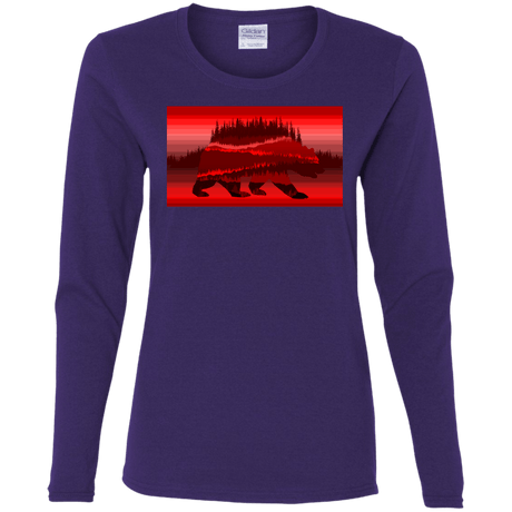 T-Shirts Purple / S Forest Bear Women's Long Sleeve T-Shirt