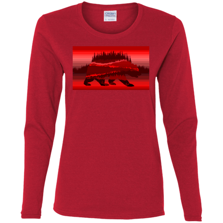 T-Shirts Red / S Forest Bear Women's Long Sleeve T-Shirt