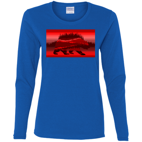 T-Shirts Royal / S Forest Bear Women's Long Sleeve T-Shirt
