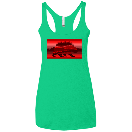 T-Shirts Envy / X-Small Forest Bear Women's Triblend Racerback Tank