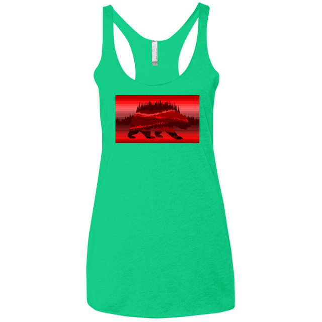 T-Shirts Envy / X-Small Forest Bear Women's Triblend Racerback Tank