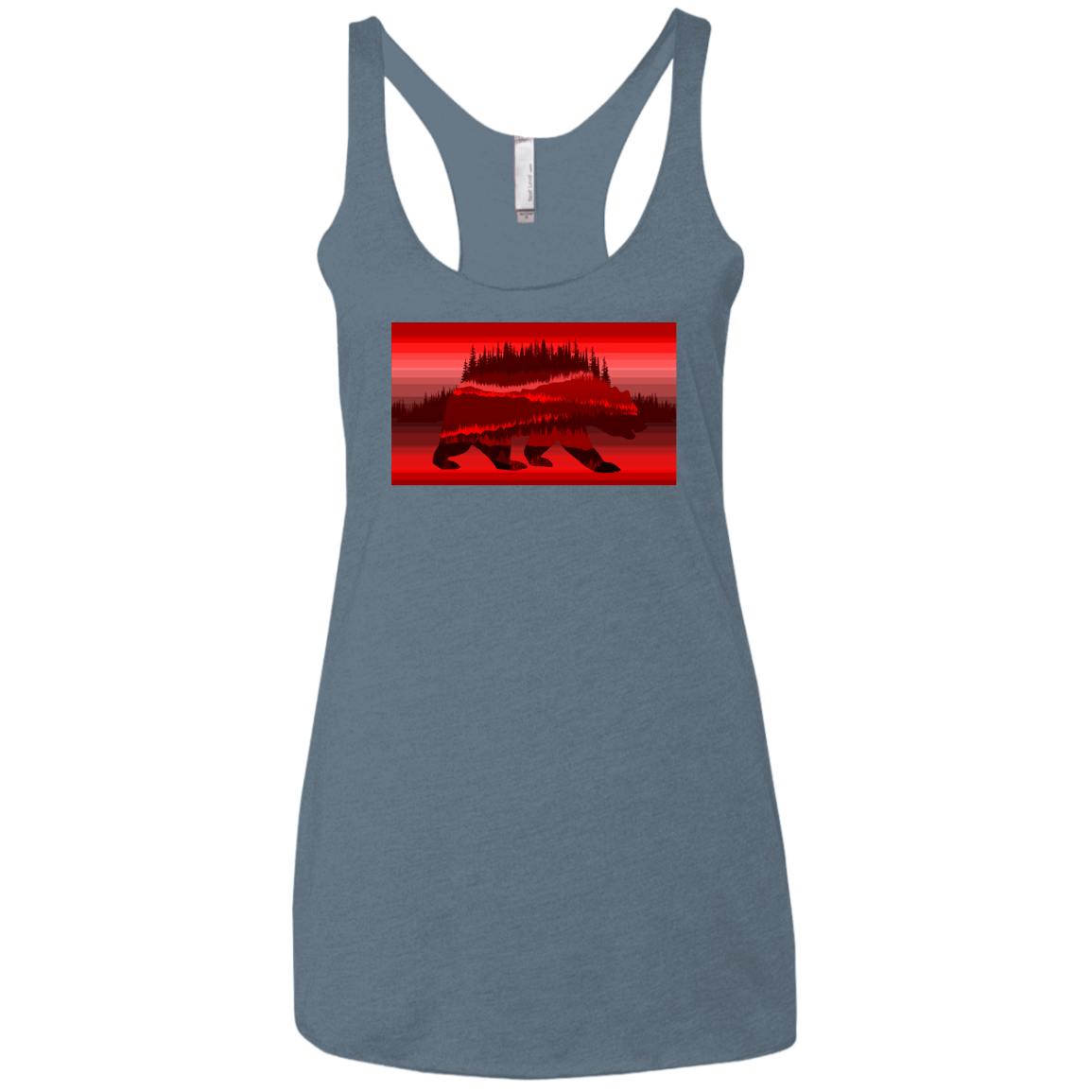 T-Shirts Indigo / X-Small Forest Bear Women's Triblend Racerback Tank