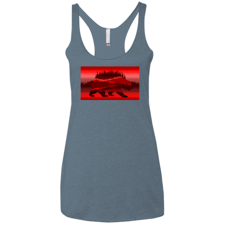 T-Shirts Indigo / X-Small Forest Bear Women's Triblend Racerback Tank