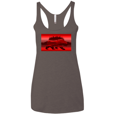 T-Shirts Macchiato / X-Small Forest Bear Women's Triblend Racerback Tank
