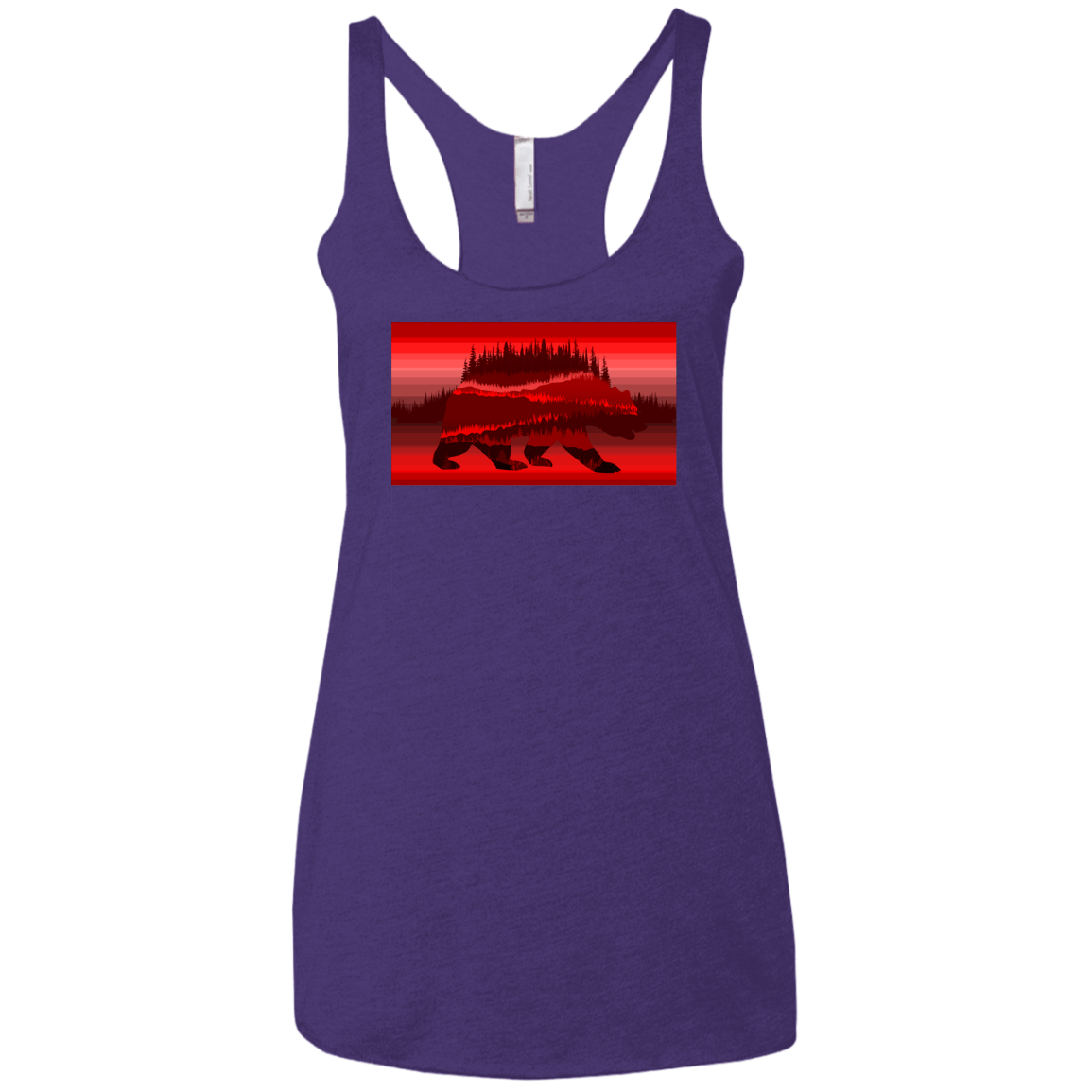 T-Shirts Purple Rush / X-Small Forest Bear Women's Triblend Racerback Tank